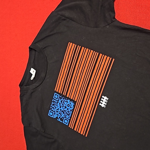 March for Our Lives black short sleeve graphic tee Medium flag QRcode UNISEX - Picture 2 of 5